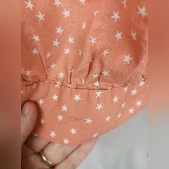 2/$30 MADEWELL Women's Peach Star Print Wrap Top (#1,336) - Picture 7 of 12